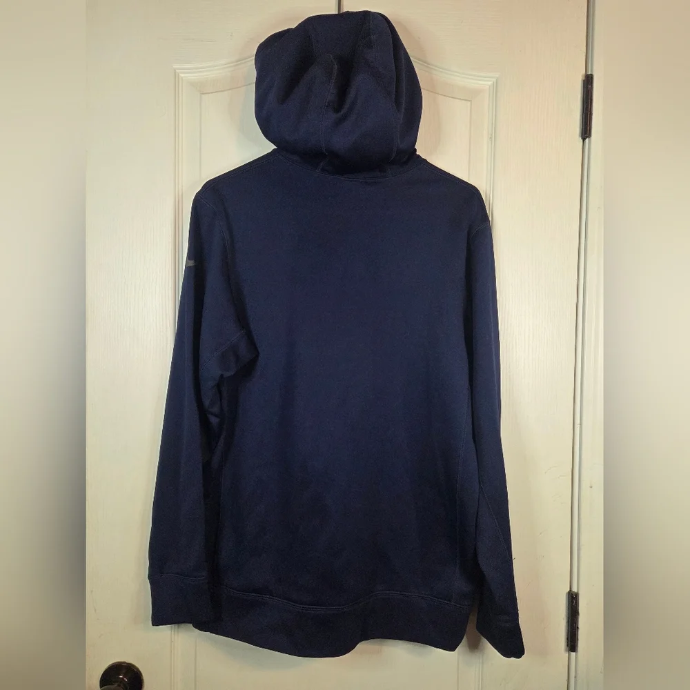 Seattle Seahawks Nike Therma Fit Pullover Hoodie Sweatshirt Mens S Blue Fleece - Picture 2 of 13